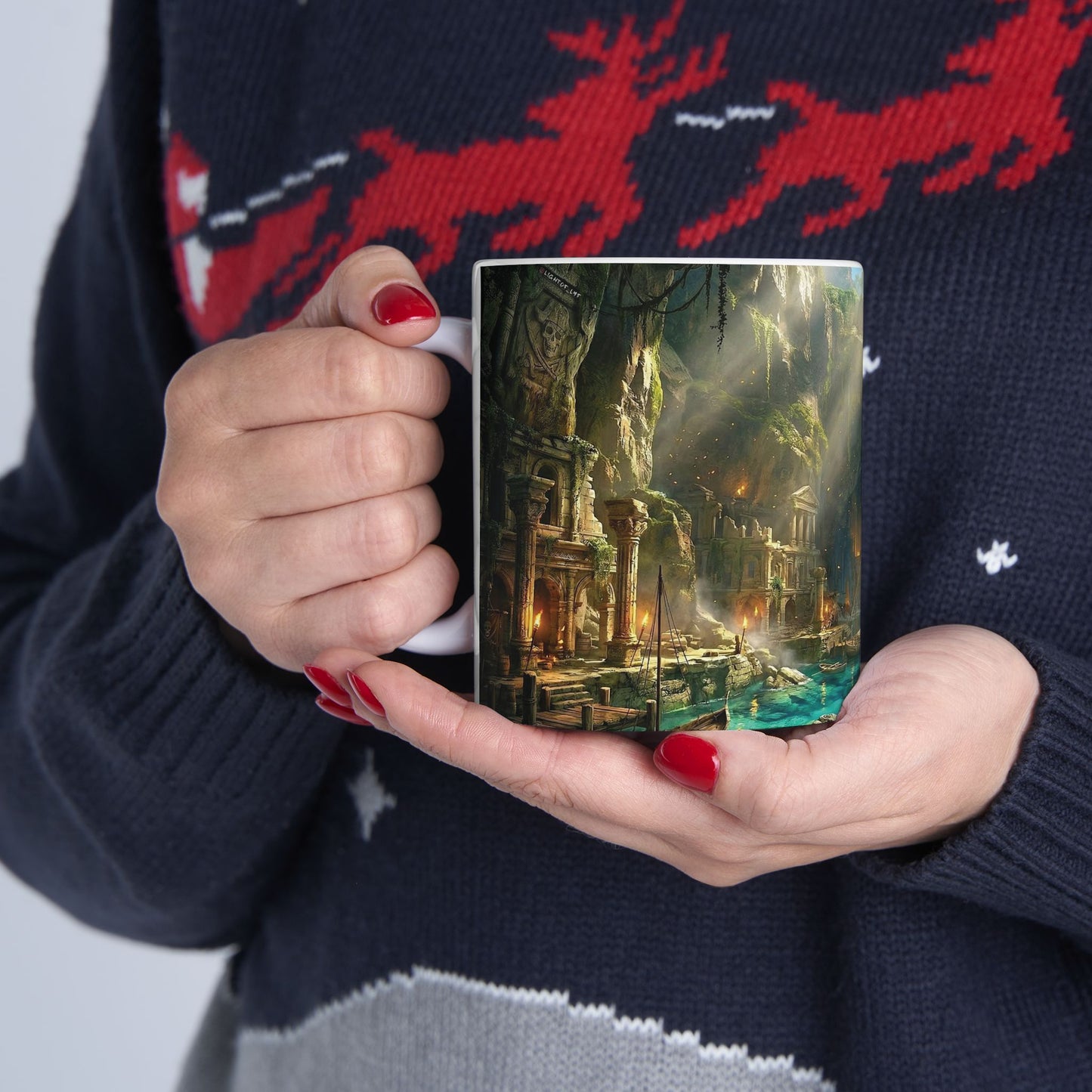 Pirate Cove Ceramic Mug – Ocean Cave Harbor Art (11oz/15oz)