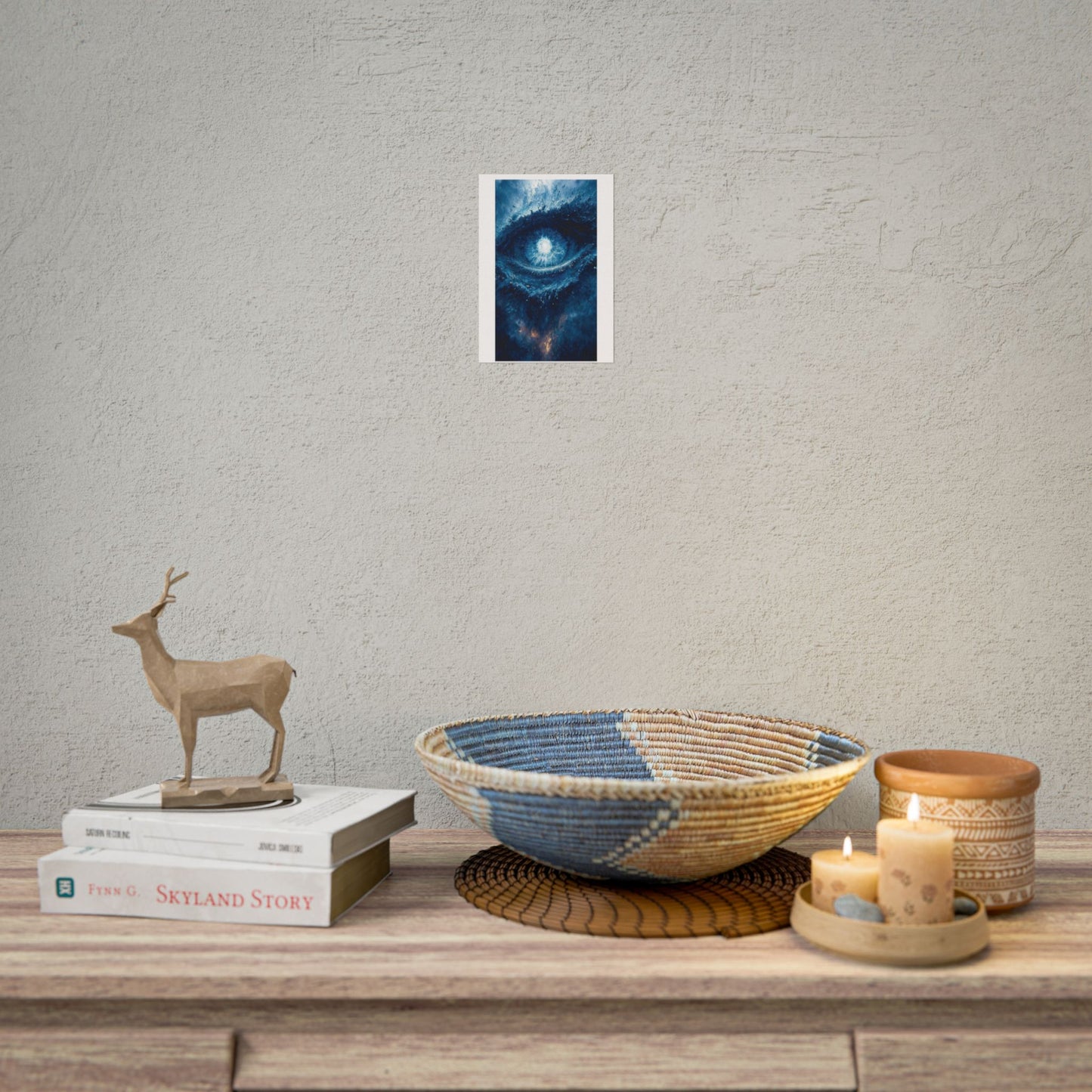 Cosmic Eye Poster — Surreal Blue Galaxy Wall Art (Rolled Poster)