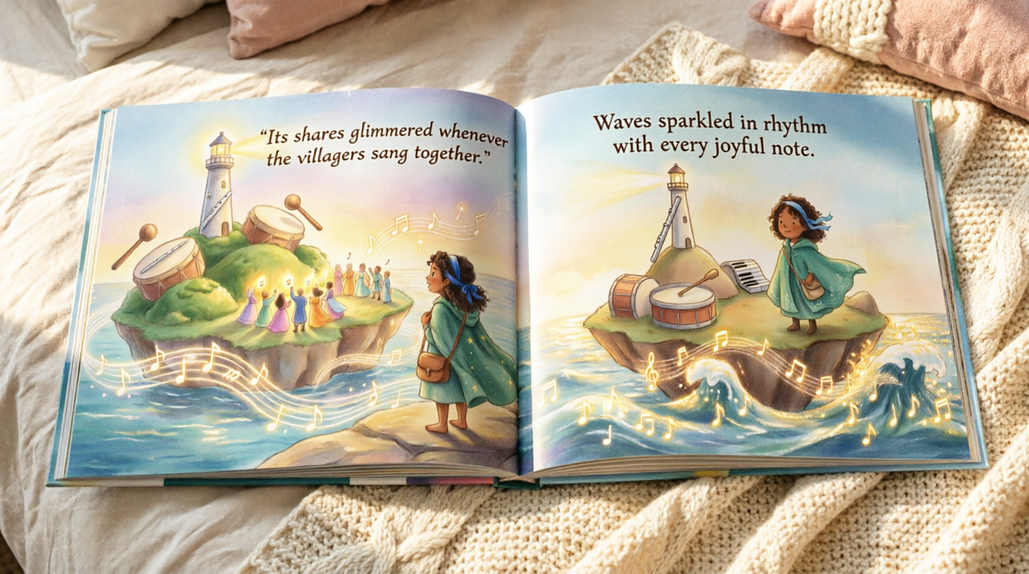 The Island That Floated on Music — Hardcover Children's Photo Book