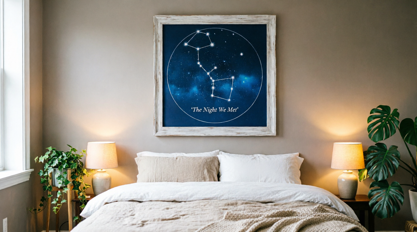The Night We Met Constellation Canvas Wall Art
