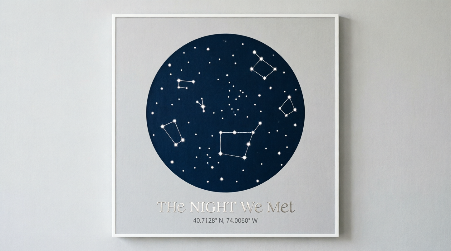 The Night We Met Constellation Canvas Wall Art