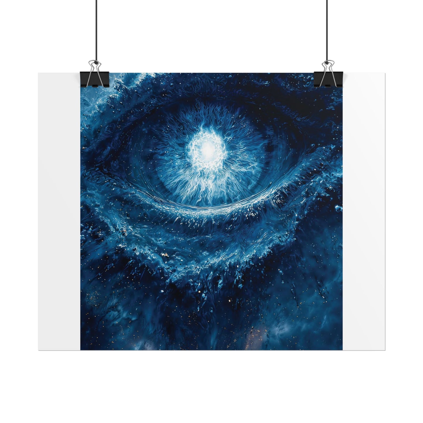 Cosmic Eye Poster — Surreal Blue Galaxy Wall Art (Rolled Poster)