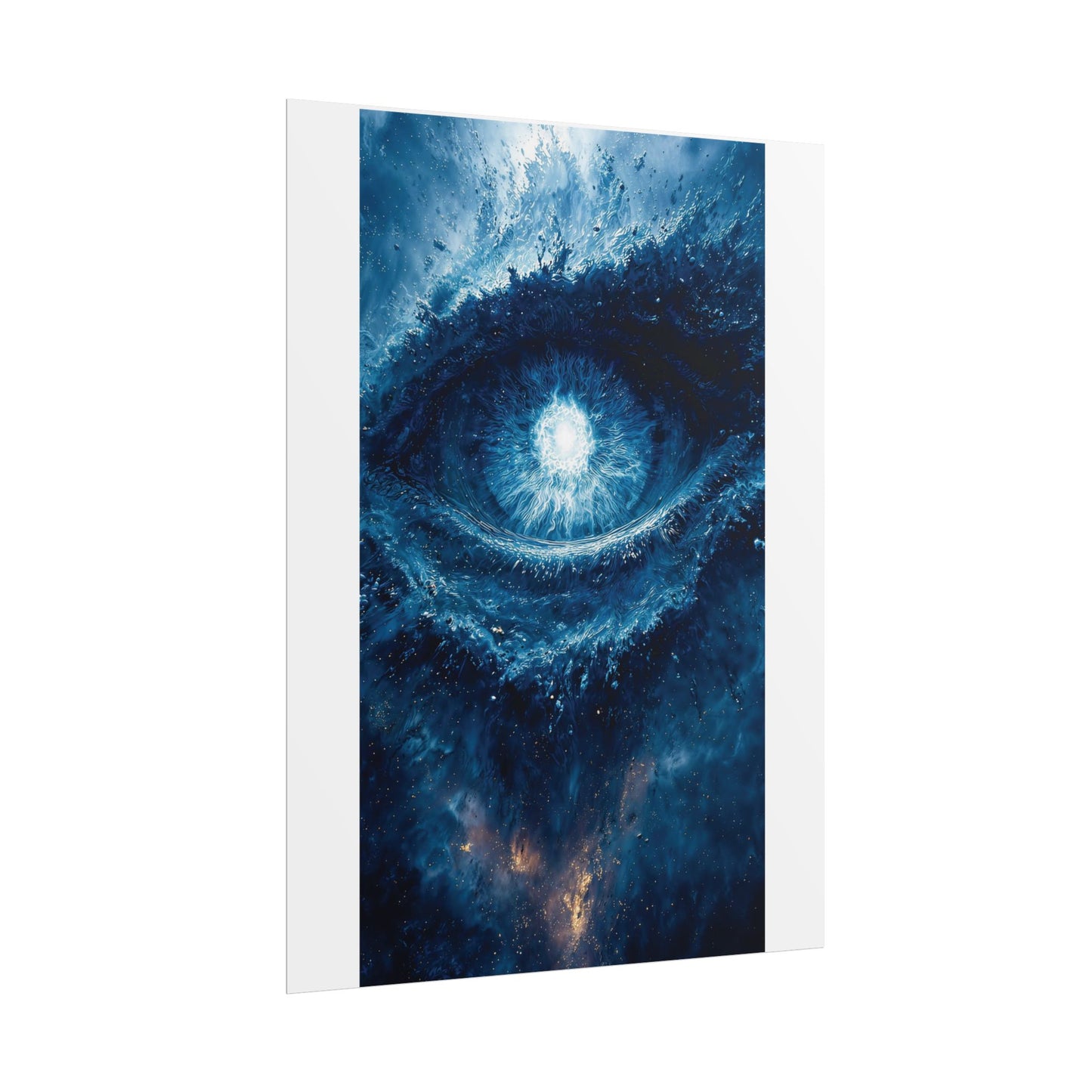 Cosmic Eye Poster — Surreal Blue Galaxy Wall Art (Rolled Poster)