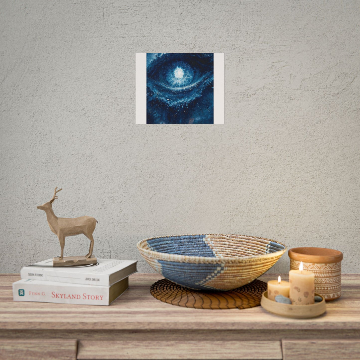 Cosmic Eye Poster — Surreal Blue Galaxy Wall Art (Rolled Poster)