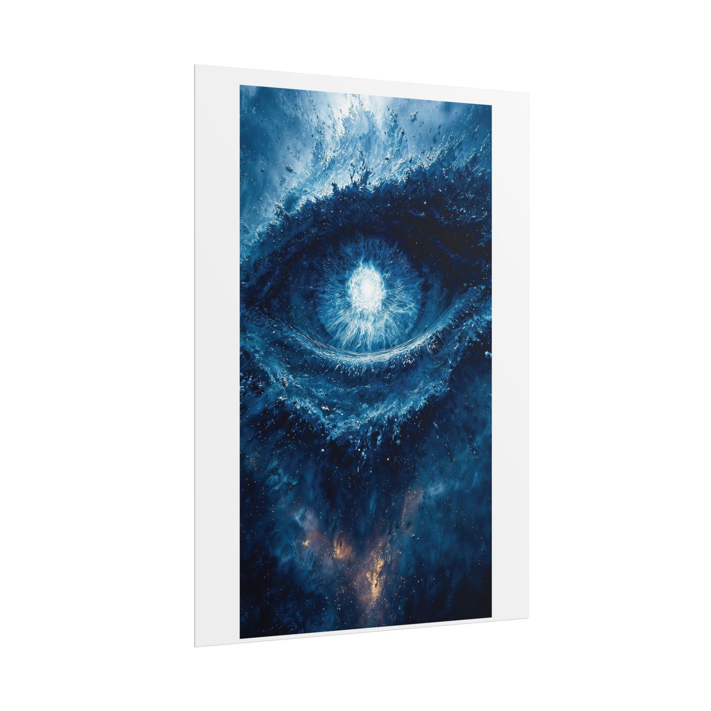 Cosmic Eye Poster — Surreal Blue Galaxy Wall Art (Rolled Poster)