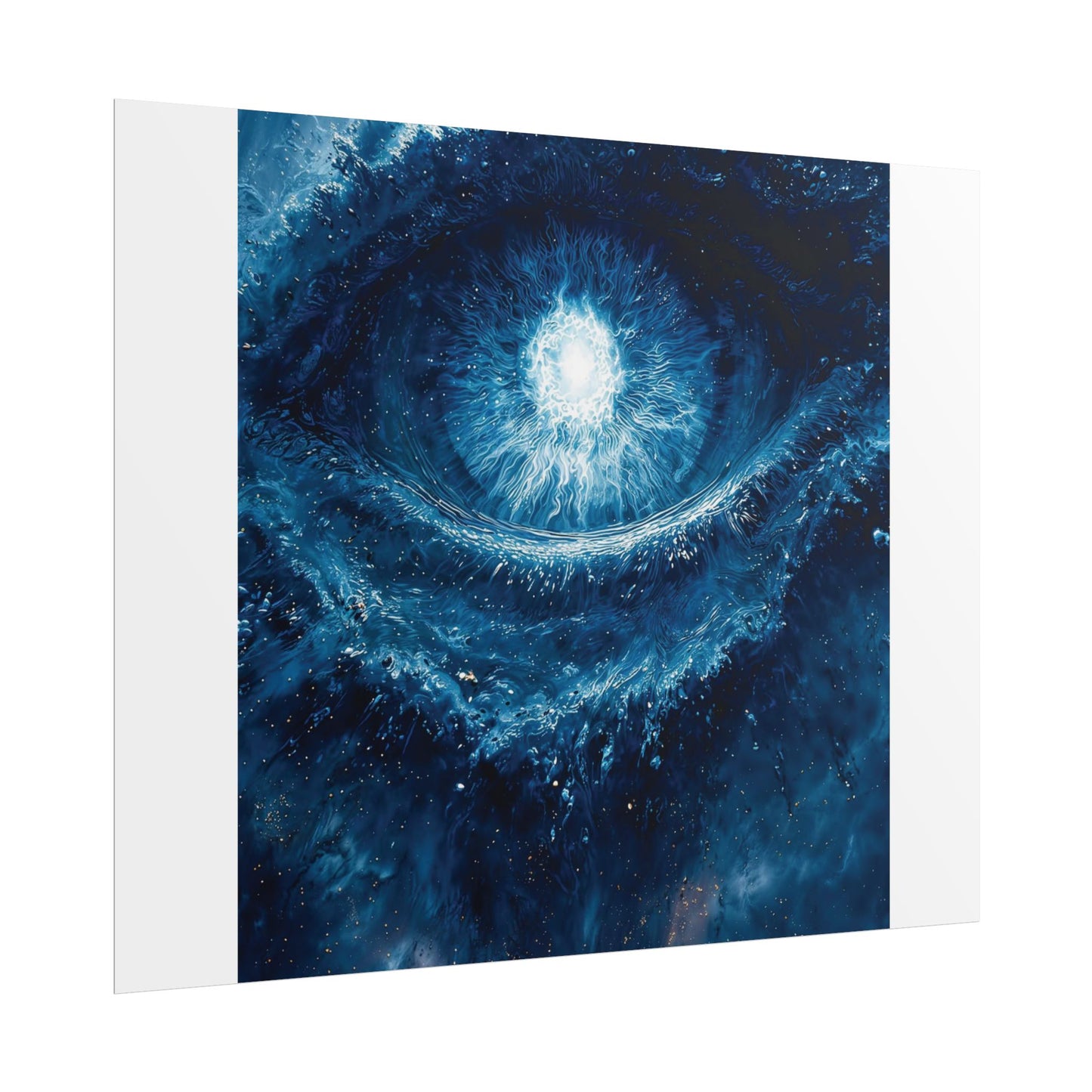 Cosmic Eye Poster — Surreal Blue Galaxy Wall Art (Rolled Poster)