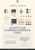 Luxury digital planner sticker sheet